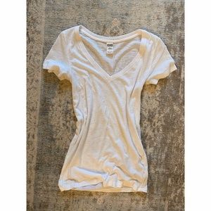 Victoria Secret White V-Neck Shirt